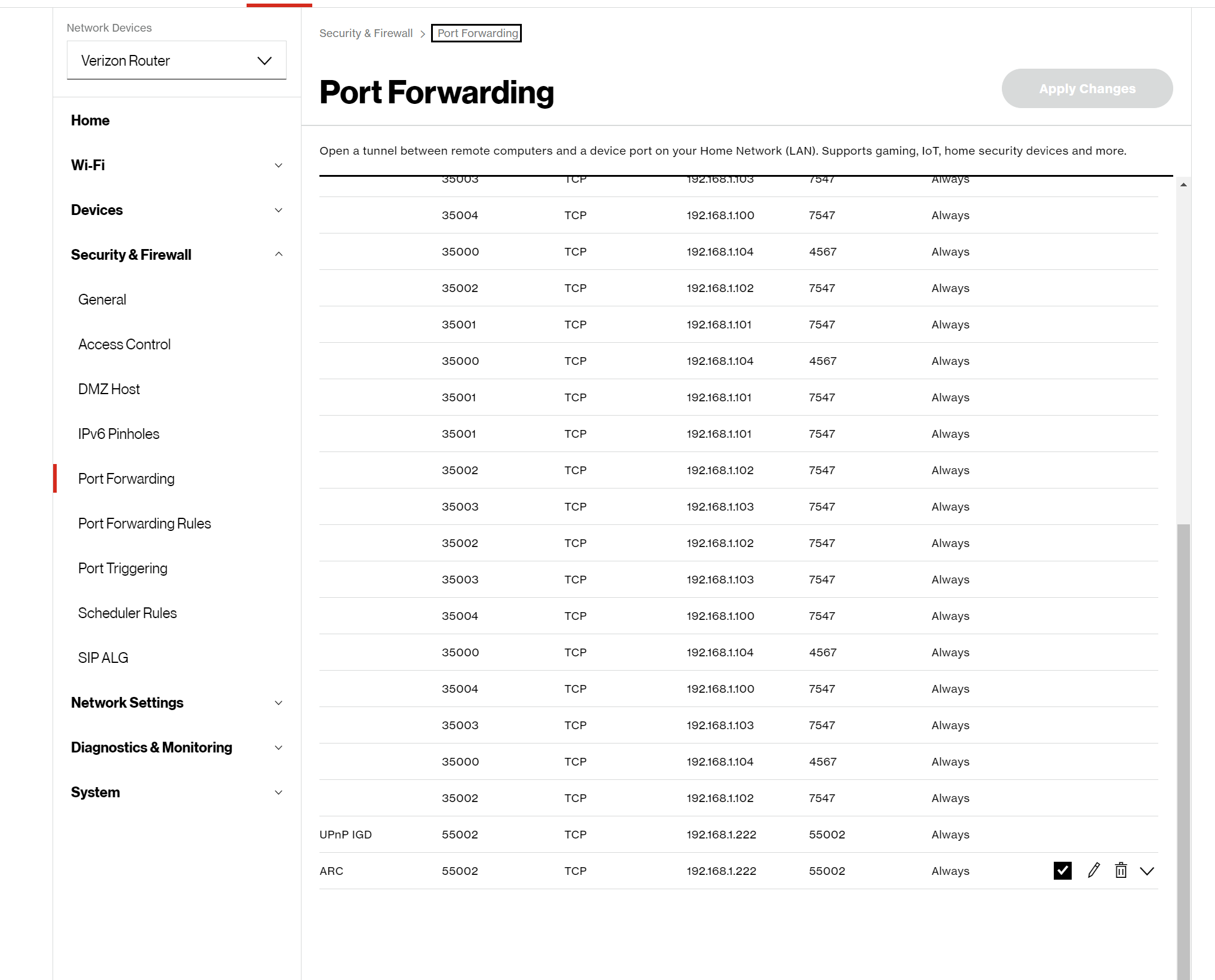 Deverizon Port In Status - 266xsp9