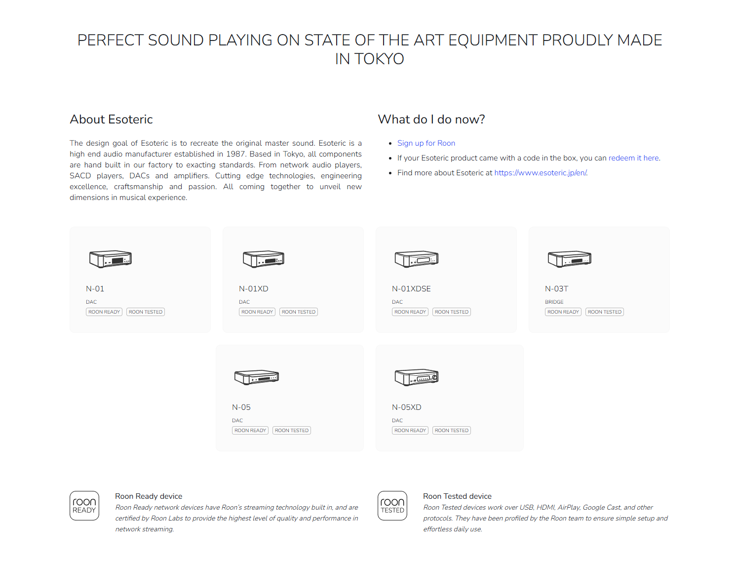 Esoteric N1T not certified by Roon (ref#00E761) - Support - Roon Labs ...