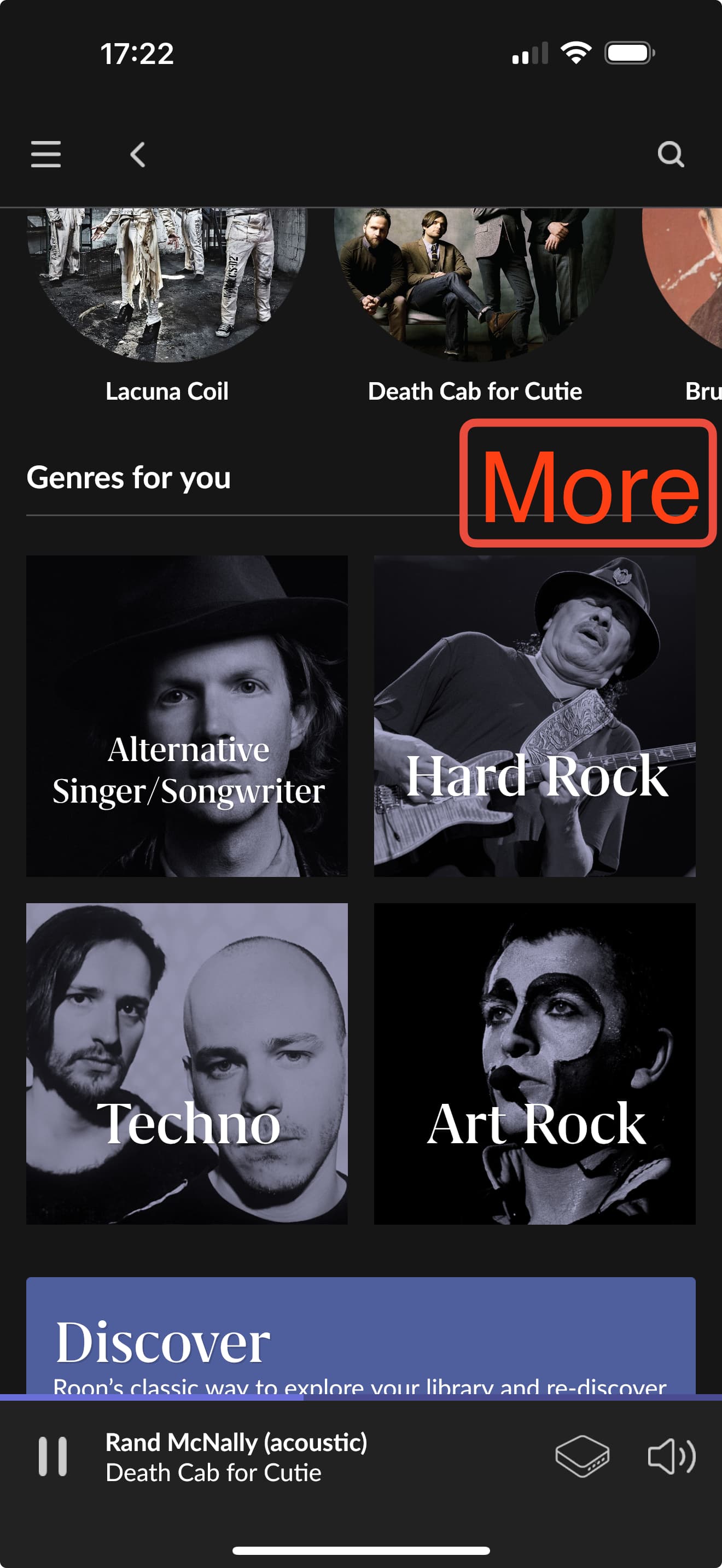 [Ticket in] B1541 - Still no ‘More’ on Home Screen genres for you ...