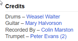 Discogs Electric Fruit Credits With Instruments